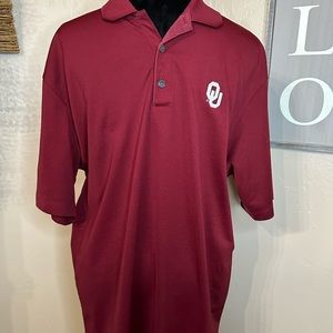 Large University of Oklahoma Nike Dri-Fit UV Polo. (OU)